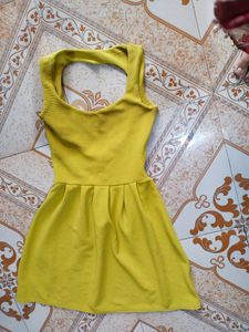 Yellow Cute Heart Shape Dress💛