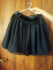Black Poofy Mini Skirt