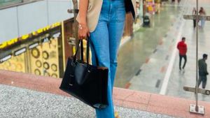 Mango Solid Minimalist Black Tote Bag