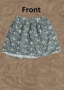 Patterned Mini Skirt