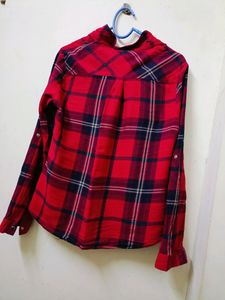 Red Chex Shirt For Women