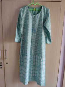 Sea Green Printed Kurti❤️