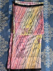 Rainbow Ombre Sequin Saree