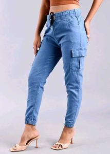 Light Wash Denim Joggers