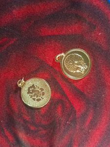 Gold Plated Pendants god ganesha & muruka