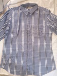 Classic Blue Cotton Shirt | Size 42