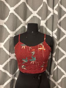 Patterned Crop Top