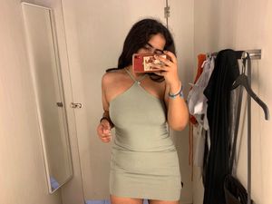 Bodycon Mini Dress with Cross Neck straps 💚☘️🍉