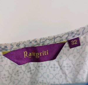 Rangriti Pure Cotton Short Kurti