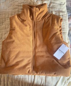 Brown Quilted Vest Coat