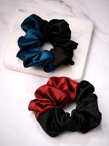 2 Satin Scrunchies