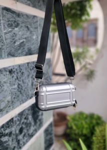 Zara Rigid Silver Crossbody Bag Unisex