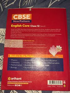 CBSE Arihant : English Core Class 12