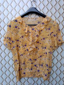 New With Tag Korean Purple Floral Blouson