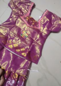 New Pattu Pavadai Set For Baby Girl