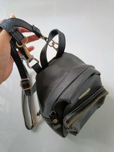 Solid Black Mini Backpack