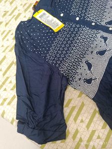 New Unused Xxl Bird Print Navy Dress