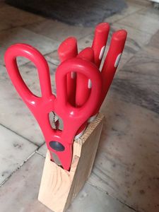 5 Pcs Set 1psc Stand 4pcs Knife 1pcs Scissor