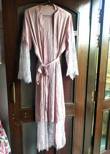 URBANIC Satin Lace Robe