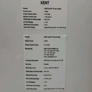 Kent Alps+ UV Air Purifier