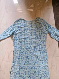 Light Blue Straight Kurti