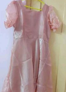 Princess Pink Satin Midi Dress✨