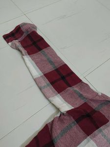 Red &amp; White Plaid Flannel Shirt