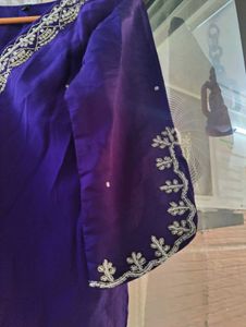 Elegant Pakistani Style Purple Kurta