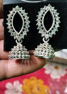 Silver Jhumka Earrings
