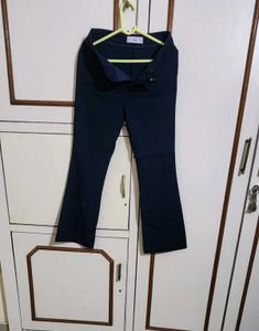 MANGO Formals Navy Bootcut Trousers