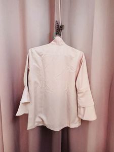Satin Tie-Neck Blouse