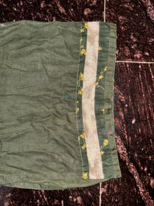Olive Green Embroidered Kurti
