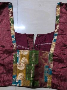 Elegant Maroon Readymade Saree Blouse