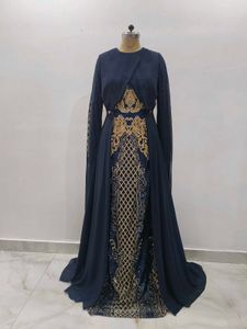 Navy Blue embellished Gown