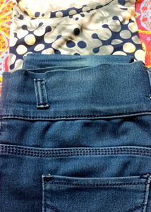 Jeans 👖 &amp;Top Combo Set For Women &amp; Girls