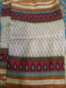 Paisley Cream Brown 🤎 Saree
