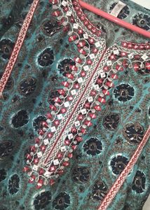 Embroidered blue Kurta🎀