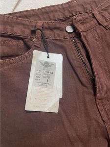 Brown Straight Fit Jeans