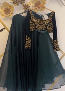 green beauty lehenga