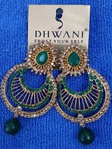 DHWANI Green Earrings