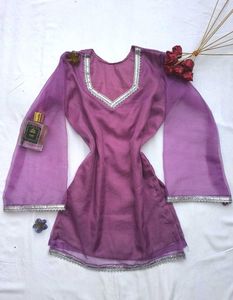 Organza Corset Back Kurti 🪻