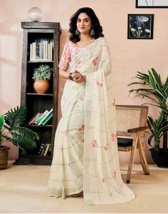 Elegant Floral Saree