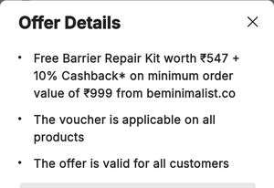 Minimalist Barrier Repair Kit Voucherrr