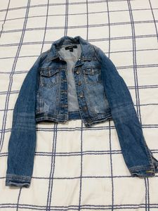 crop forever 21 denim jacket