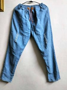 Distressed Light Wash Jeans