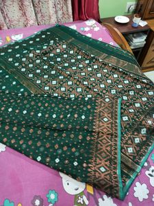 Brand New Jamdani Sari Copper zari Allover Work