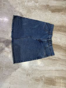 Combo Of Denim Mini Skirt &amp; Savana White Top