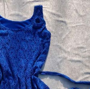 Cute Blue A - Line Dress 😍