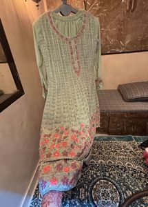 Elegant Anarkali Sharara Suit Set