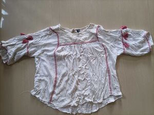 Boho Embroidered Detail Top